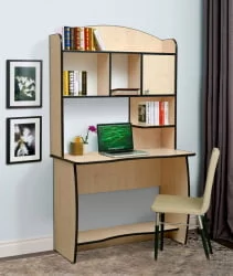 Стол компьютерный №4 Ясень Шимо светлый/Венге