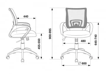 Кресло офисное Бюрократ CH-695N/R/TW-11
