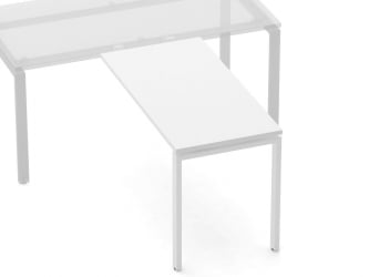 Брифинг-приставка для стола на П-обр.опорах Deka 7.10.12 Белый