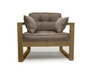 Диван одноместный DEmoku Д-1 бежевый_холодный серый