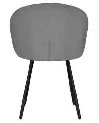Стул обеденный DOBRIN NAOMI (ЭМАЛЬ ЧЕРНЫЙ МУАР велюр Catania Stone)
