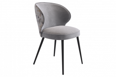Стул Остин (серый (велюр)/черный)