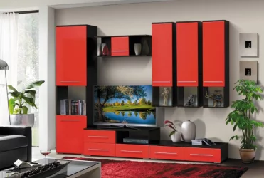 Набор мебели для гостиной Грация 6 МДФ глянец Венге/Галактика бронза