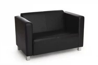 Диван двухместный Милано Комфорт Д2 Санторини 401 (черный) Категория 1