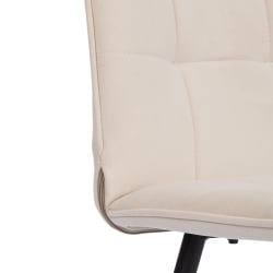 Стул обеденный Bari флок , 46х55х89, молочный/черный, 4