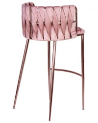 Стул барный DOBRIN EMMA ROSE GOLD (розовый велюр (VF-10)) 4 шт