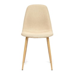 Стул BREEZE (mod. 4724) металл/ткань, 44х48х87см, бежевый/натуральное дерево