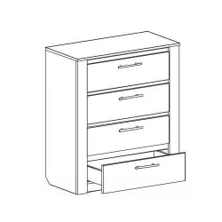 Комод Элана 850 Дуб сонома/Ель карпатская