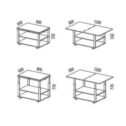Стол-трансформер Агат 35 Дуб Вотан
