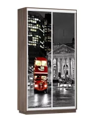 Шкаф-купе двухдверный Экспресс Дуо 1200х2200h Лондон/Венге