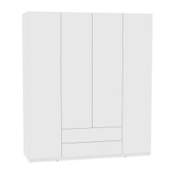 Шкаф распашный R-198х180х60-2-PO(Белый)