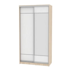 Шкаф-купе белый B-220х120х60-3(ДСС-Белый-D7D8)