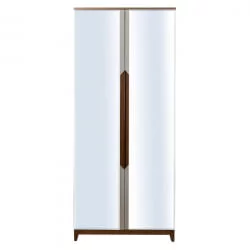 Шкаф двухстворчатый Сканди с зеркалами Грей