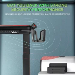 Геймерский стол EUREKA ERK-EGD-S62B Черный с RGB