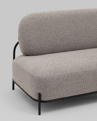 Диван металл Стоун new ткань букле серо-бежевый