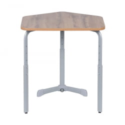 Парта одноместная трапеция (рост 3-7) Серый/Металл Серый