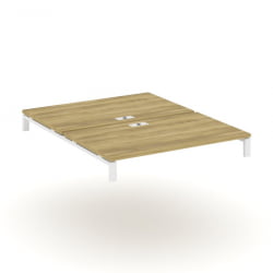 Двойной стол надставка на две опорные тумбы CONCEPT CN.DSN-006 Дуб Винченцо Белый