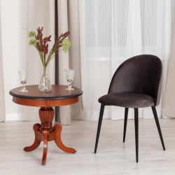 Стул MONRO (mod. 710) ткань/металл, 56х51х80 см, высота до сиденья 47 см, темно-серый barkhat 14/черный