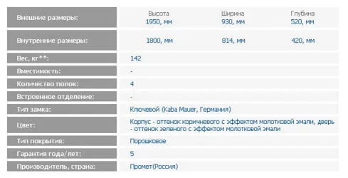 Шкаф огнестойкий BrandMauer BM-1993 KL