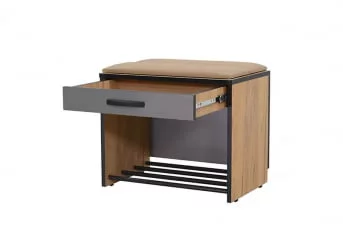 Тумба для обуви Ольга-Лофт 5.1 Дуб Крафт золотой Темно-серый