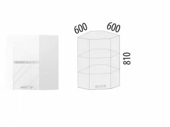 Шкаф кухонный угловой лев/прав Бьянка 102.20