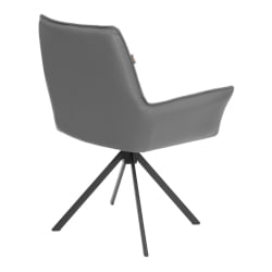 Кресло Murano/Мурано опора 360, велюр/букле (HYP)/Экокожа, светло-серый/графит