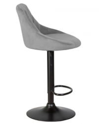 Стул барный DOBRIN LOGAN BLACK (серый велюр (MJ9-75)) 2 шт