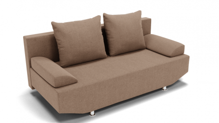 Диван Сити (ЗР) Цвет фасада: Светло коричневый; Тип: Прямой; Материал фасада: Металл/Велюр