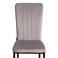 Мягкий стул VERTER (mod. BC577-DC) металл, флок, 41 х 52 х 95 см, Light grey (светло-серый) HLR14 / черный