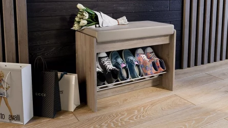 Тумба Тайм тип 1 Дуб Сонома трюфель/Кожзам бежевый