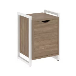 Тумба на регулируемых опорах с распашным фасадом LOFT VR.L-T2.O Металл белый Дуб Аризона