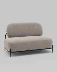 Диван металл Стоун new ткань букле серо-бежевый