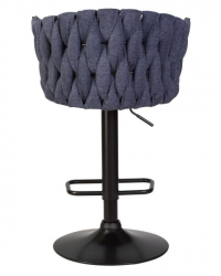 Стул барный DOBRIN LEON (синяя ткань (LAR-275-29)) 2 шт