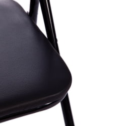 Складной стул FOLDER 2 (mod. 2009A) / 1 шт. в упаковке пластик/металл/эко кожа, 45 х 46 х 78 см , Black (Черный) / Black (Черный)