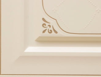 Шкаф-витрина кухонный (с системой плавного закрывания) Милана 23.09.1 Сосна Астрид/Ваниль