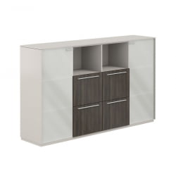 Шкаф средний с ящиками Atlas NZ-0316.GS.BT Серый камень Бренсон Трюфель