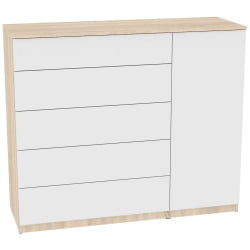 Комод Калисто(K39)1147х1352х468PUSHtoOPEN(ДСС-Белый)