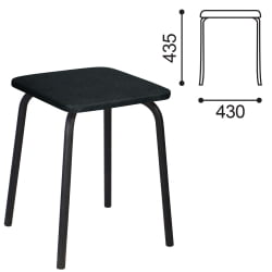 Табуретка РС01-03 кожзам Черный