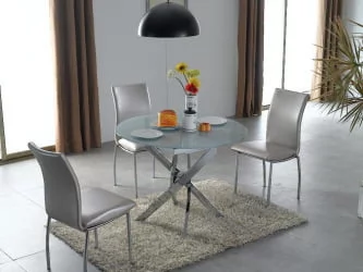 Круглый стол из стекла B2303 Белый