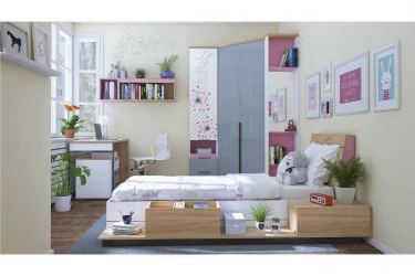 Модульная детская Урбан Урбан №1 Белый/Розовый