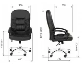 Кресло руководителя CHAIRMAN 418 PVC Черный