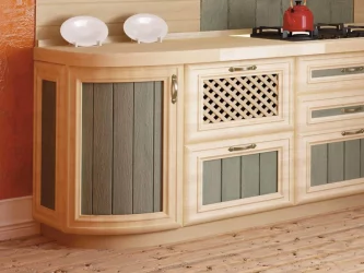 Тумба кухонная окончание 300 радиусная Кантри ЛД 235.121.000 Сономе эйч светлая