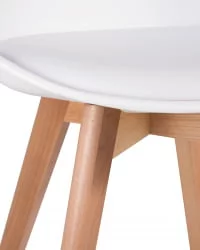 Стул обеденный DOBRIN JERRY SOFT Белый W-02