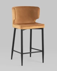 Полубарный стул Матео ножки велюр Терракотовый