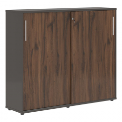 Шкаф с дверьми-купе EDIS EMC 1643 Дуб Денвер темный Белый Мокко