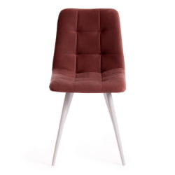 Стул CHILLY (mod. 7095-1) / 1 шт. в упаковке ткань/металл, 45x53х88 см, высота до сиденья 50 см, коралловый barkhat 15 /белый