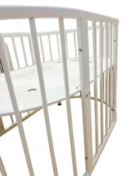 Детская кровать-манеж Merry Happy Mini матовая Белая