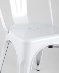 Стул TOLIX с высокой спинкой Белый глянцевый