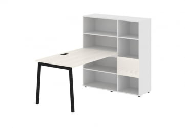 Рабочая станция EDIS ELRST 1213 Ясень Траун Черный Белый