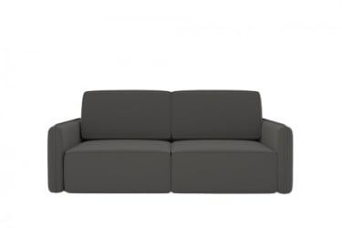 Серый диван Сордален (Berhouse) Цвет фасада: Серый велюр; Тип: Прямой; Материал фасада: Металл/Велюр